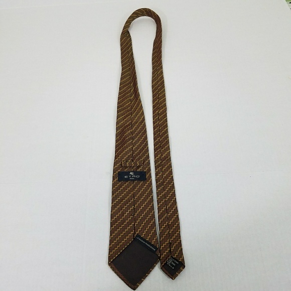 Etro Men's Woven 100% Silk Tie - Picture 7 of 7
